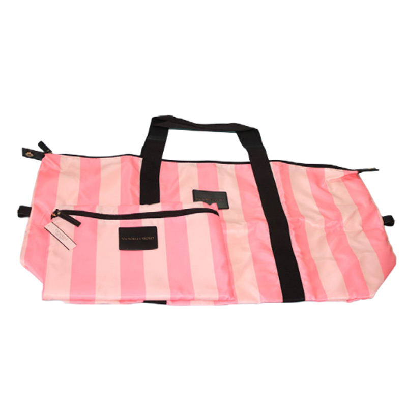 VICTORIA SECRET PINK BEACH BAG TOTE STRIPED PINK & WHITE : Clothing, Shoes  & Jewelry 
